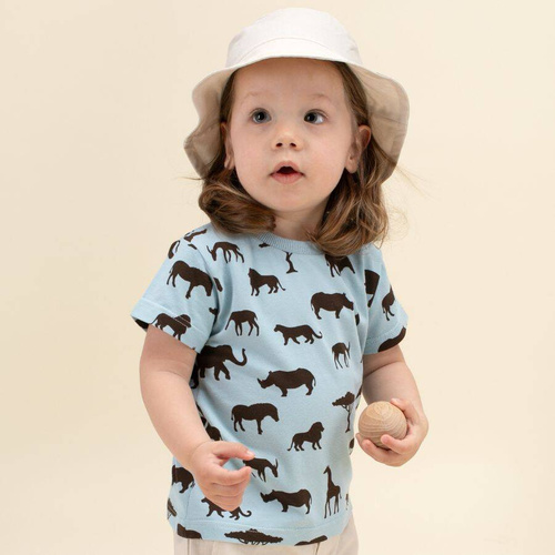 Safari Pinokio Koszulka z nadrukiem - afryka niebieski 