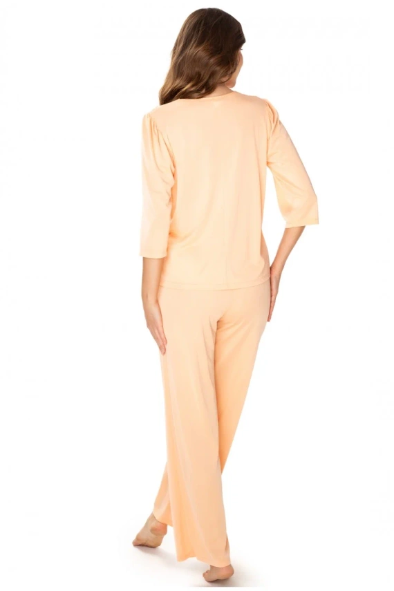 86658 Patrycja piżama damska Mewa morelowy