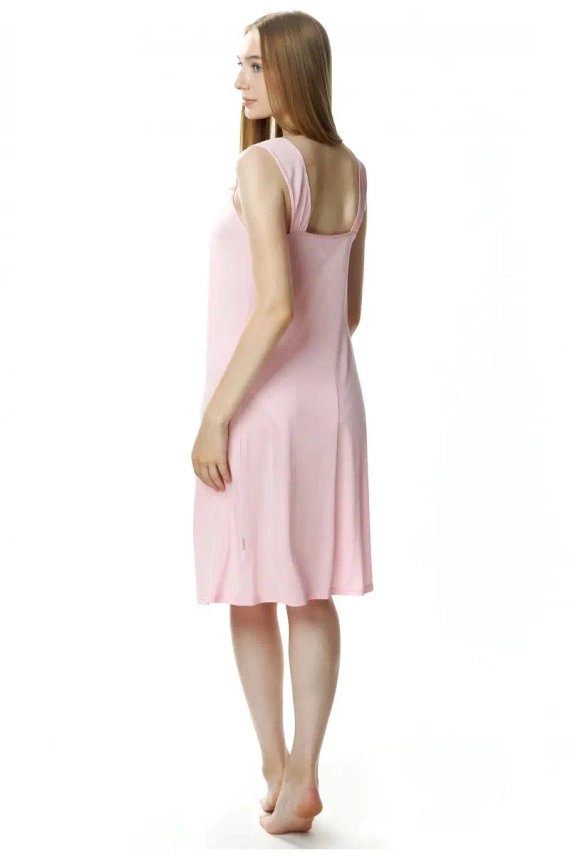 4114 Róża halka koszula nocna damska Mewa różowy