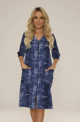 431 Welur Szlafrok Damski De Lafense- marmurek