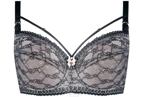 Roxi semi soft biustonosz do karmienia Unikat czarny-róż