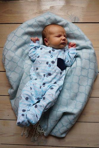 "SAILOR" Pajac niemowlęcy Makoma niebieski