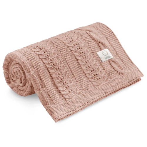 Dreamy Koc bambusowy Yosoy light sunrise pink – miękki, oddychający, bezpieczny dla dziecka