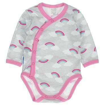 Tęcza Martex body kopertowe niemowlęce szary
