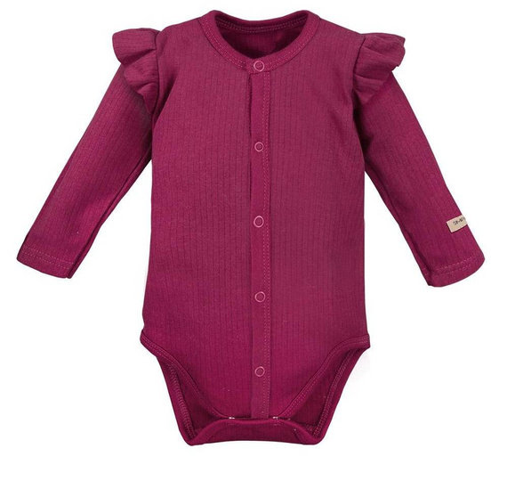 Body z długim rękawem rozpinane "Simply Comfy" Ewa Klucze- miodowy