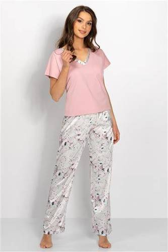 Spa Garden Piżama damska Momenti Per Me pink-grey