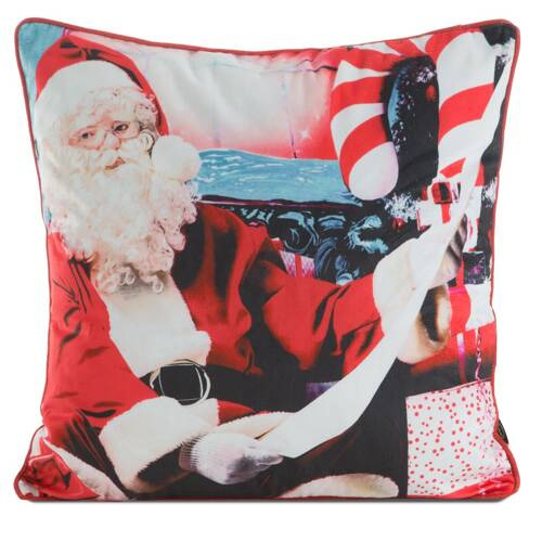 Chp 132 Poszewka świąteczna mikołaj welurowa Eurofirany czerwony