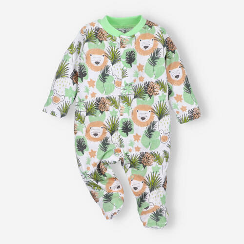 ABN-3786/LEW Lion Pajacyk z bawełny organicznej Nini zielony