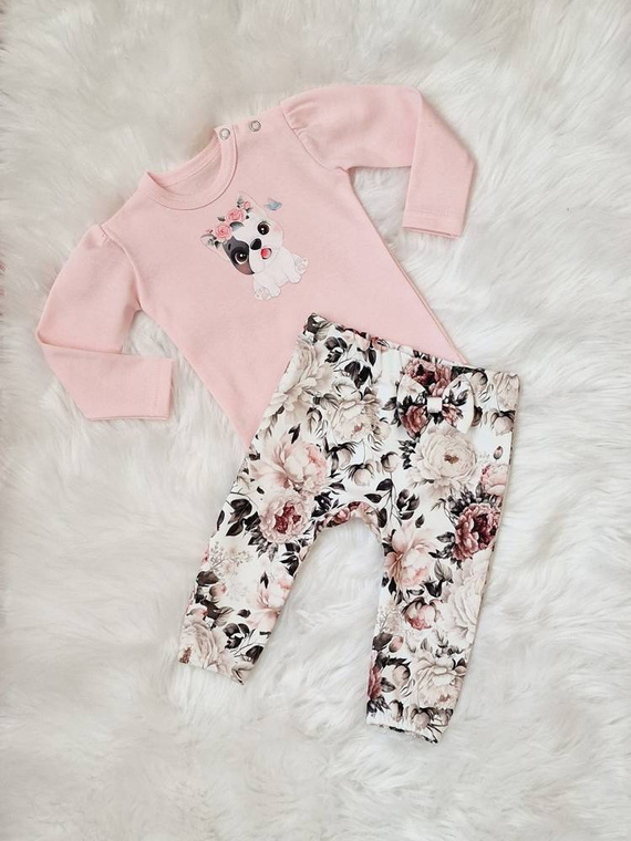 Puppy Bambarillo Body z długim rękawem pudrowy róż