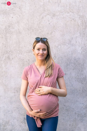 Bluzka do kangurowania milk and love dla mamy Milk&Love błękitny