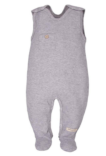 "Simply Comfy" Ewa Klucze Śpiochy niemowlęce z kieszonką - szary melanż