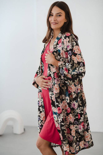 Garden Szlafrok bambusowy z lnem Milk&Love 