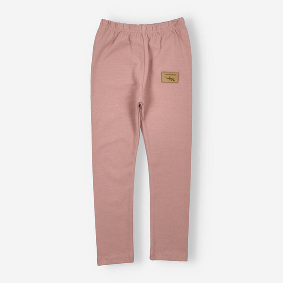 KAR-0041/BRO Legginsy dziewczęce Lagarto Verde - brudny róż