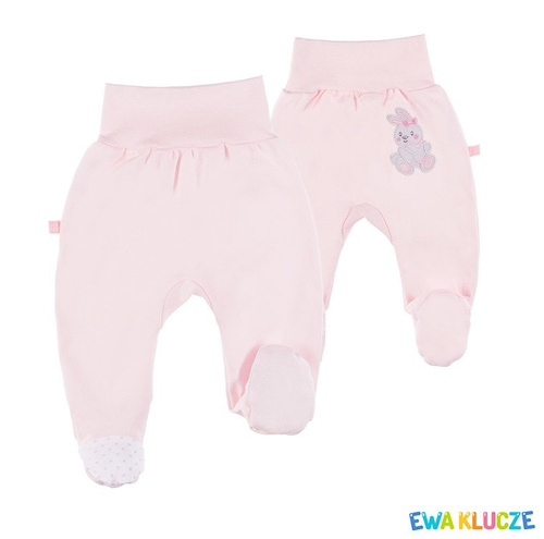 Półśpioch bawełniany "NEWBORN" Ewa Klucze- różowe