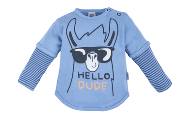"Hello Dude G" Makoma Bluzka długi rękaw niebieski