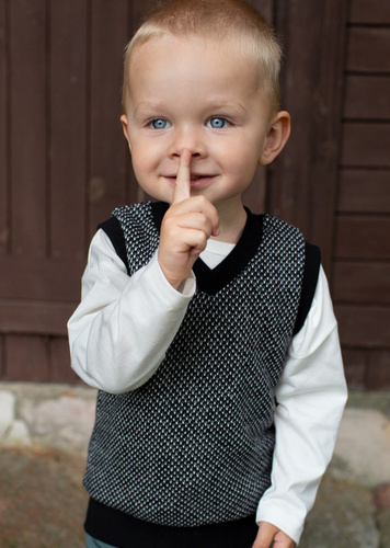 Le Tigre Pinokio Kamizelka chłopięca - czarny