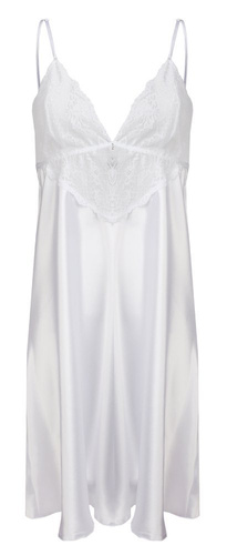 Clarisse Halka satynowa koszulka damska DKaren - biała