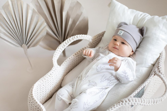 "Slow Life" Pinokio Czapka niemowlęca - beż