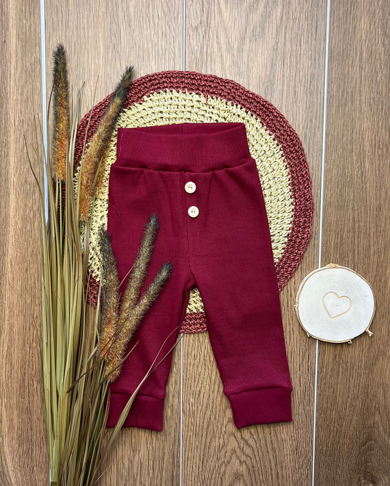 LJ816 Mamatti Legginsy dziewczęce dzwony - brązowy