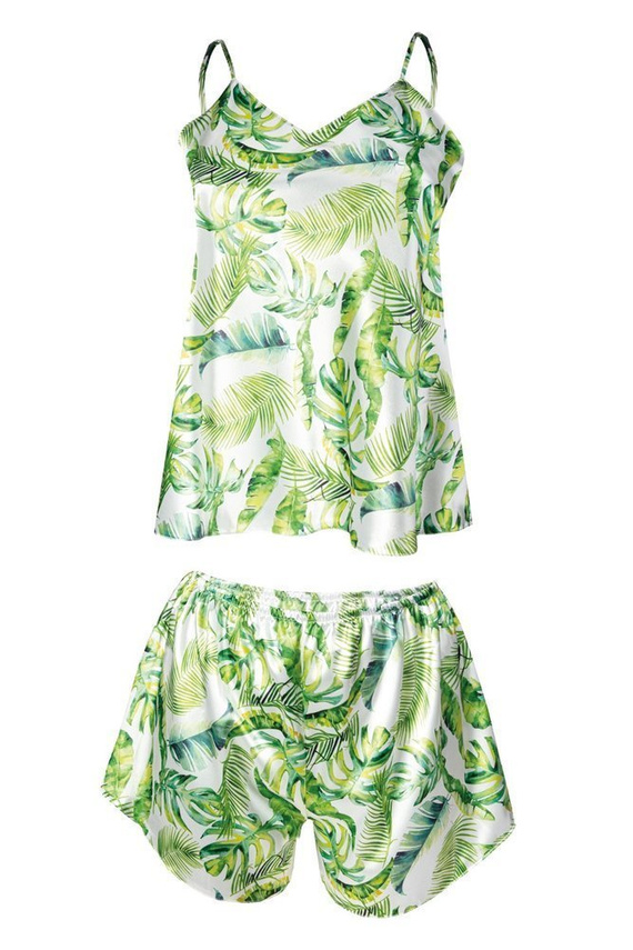 DK-KK Flowers Komplet piżama damska DKaren - 11 biały