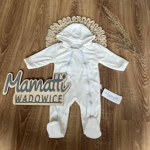 Velvet KB7171 kobinezon niemowlęcy Mamatti biały