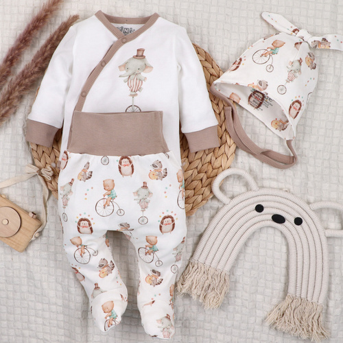 ABN-5582 Circus Body kopertowe niemowlęce Nini – 100% bawełna organiczna, bezniklowe napy, produkcja polska