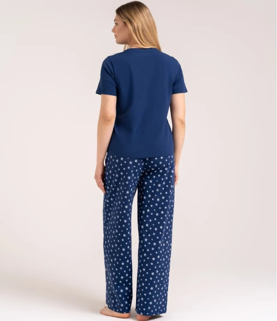 Moraj PDD4300-025 Granatowa Piżama Damska 95% Bawełna Świąteczna