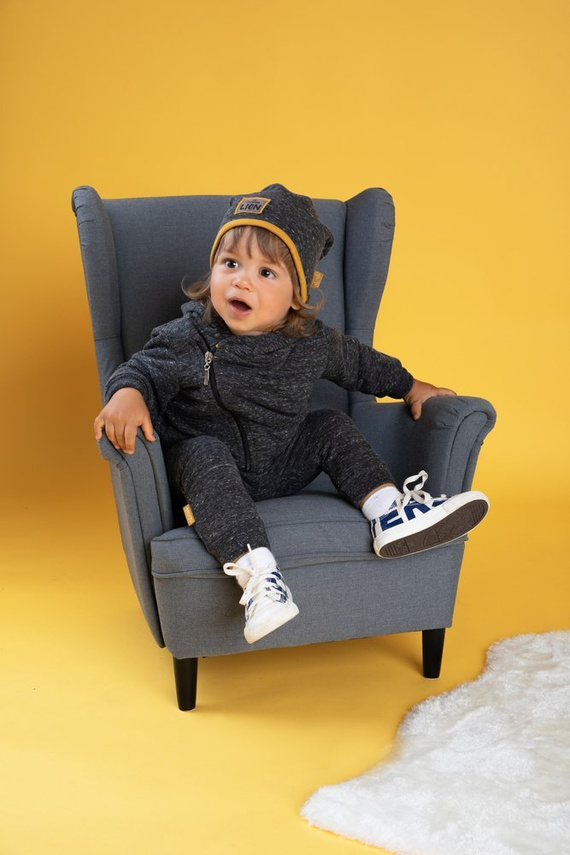 Bluza dresowa rozpinana 173275 "Prince" Nicol - grafit