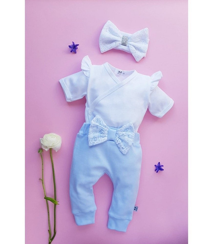 0716K Princess Opaska z kokardką Marija - biały