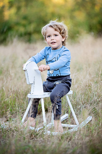 "Hello Dude" Body z długim rękawem Makoma niebieski