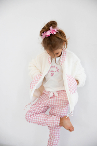 Nanny Kids Bluza dziecięca Sensis - ecru-różowy