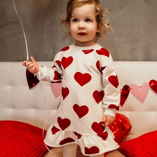 Love Eevi Sukienka z falbanką -biała