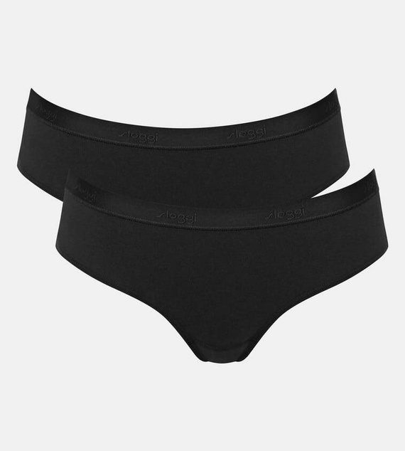 Go Casual Hipster Figi Damskie 2-pak Sloggi - black
