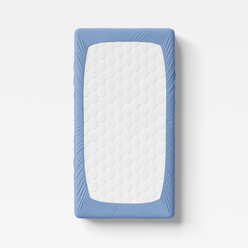 Eevi Prześcieradło dziecięce bawełniane - ciemny niebieski