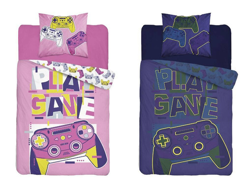 3582 B Game Over Pady Detexpol Pościel bawełniana świecąca w ciemności