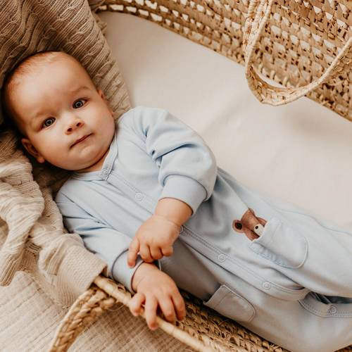 Cars & Bears Eevi Pajac ze stópkami - niebieski