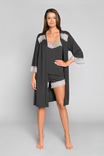 Sonata Szlafrok Damski Italian Fashion ciemny melanż