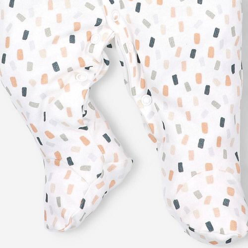 ABN-5326 Pajacyk z bawełny organicznej Nini kremowy