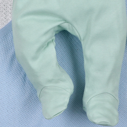 ABN-5573 Dino Explorer Półśpiochy niemowlęce Nini miętowy | Bawełna organiczna, wygodny krój