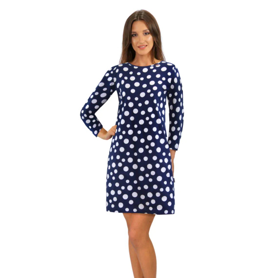 2077/09 Koszula nocna rękaw 3/4 Sesto Senso granatowy