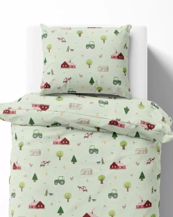 5441 A Farma Pościel dziecięca bawełniana Detexpol miętowy