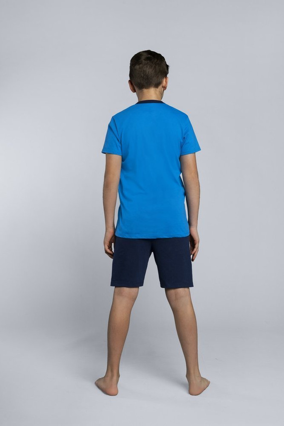 Orion Italian Fashion bawełniana piżama dla chłopca- szafir/ granat