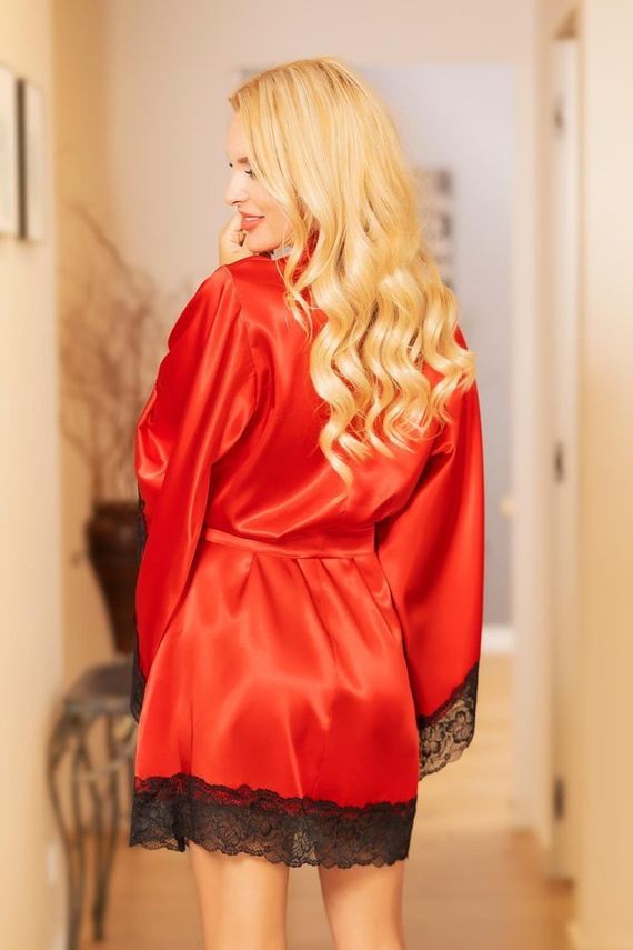 Mahe Szlafrok Damski Kalimo - czerwony