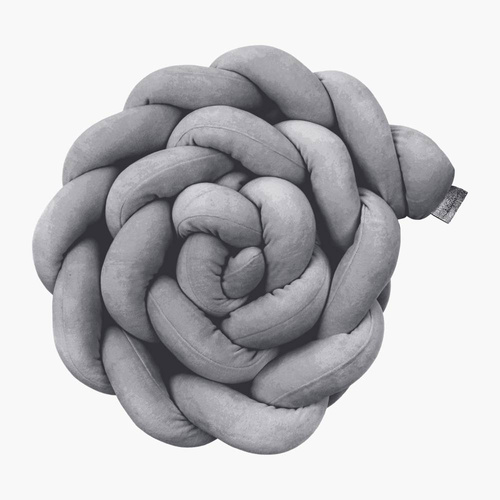 Ochraniacz na szczebelki Warkocz Velvet Belisima- ciemny szary