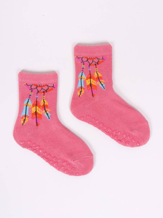 SK-06C A'6 Skarpetki dla dziewczynki z ozdobnym wzorem YO! mix kolor