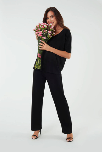 Soler Spodnie damskie długie Italian Fashion - czarny