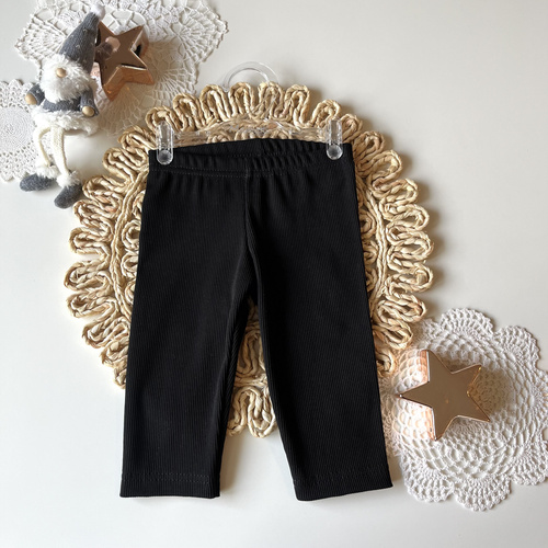 Czarne Legginsy Świąteczne dla Dziewczynki Mamatti SL02 Merry Christmas – Bawełna