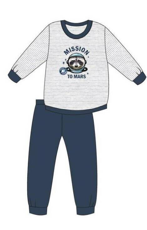 268/166 Mission Piżama chłopięca Cornette szary jasny melanż-granatowy