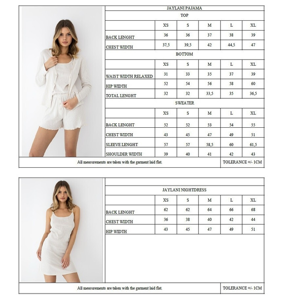 Piżama Sensis Jaylani beżowa – bawełniany komplet 3-częściowy homewear