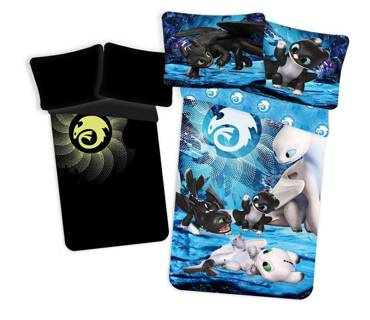 6328 Jerry Fabrics Pościel bawełniana świecąca w ciemności Jak wytresować smoka